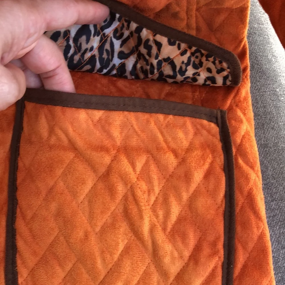 Like new! - TASHA POLIZZI Quilted & Wool Patch Snap Front Coat - Picture 6 of 11